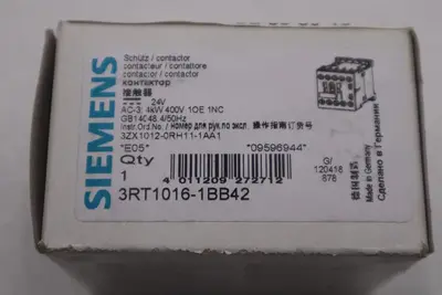 New Siemens contactor 3RT1016-1BB42 3RT10161BB42 New With Box Stock G798A