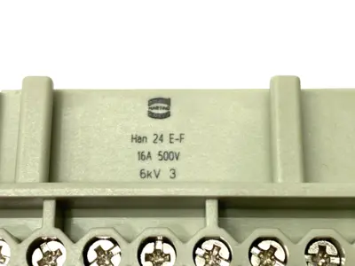 New | in-Stock HARTING Han 24 E-F Female Insert, 48 Contacts, 16A, 500V, 6kV Contact Blocks Michigan US | Maverick Industrial Sales #1487704
