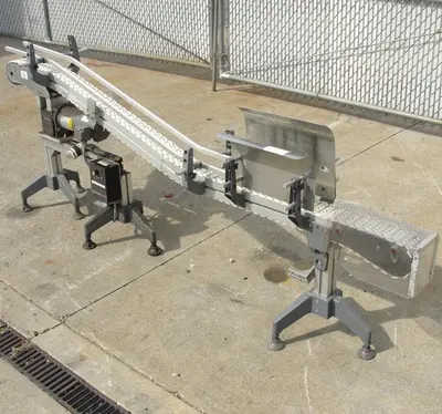 SPC6882  Conveyor inclined belt conveyor Aluminum, 4" w x 92" l, 32.75" discharge height