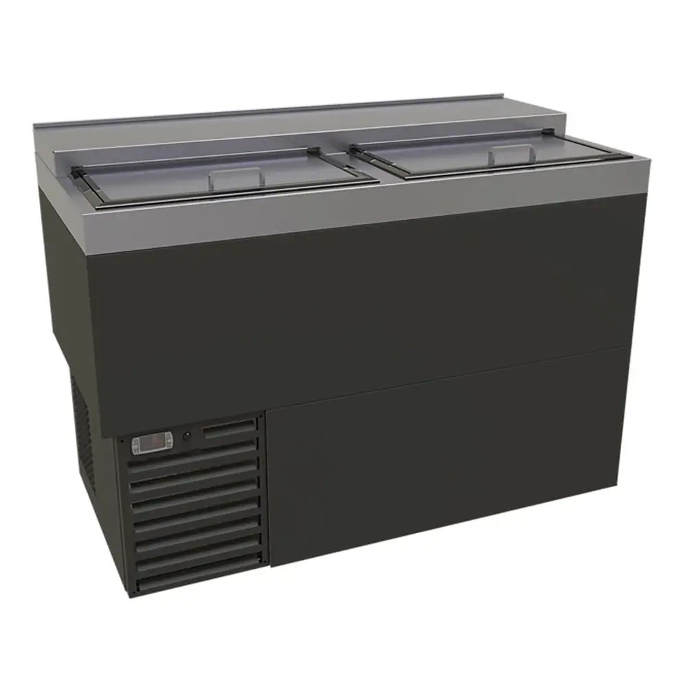 Glastender MF48-B 2 Section Glass Chiller w/ 147 Mug Capacity - Black, 120v