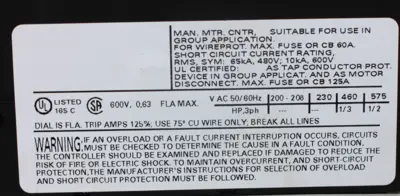 USED SIEMENS 3RV1011-0GA10