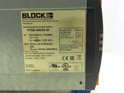 Used BLOCK _UNKNOWN_ Power Supplies Indiana US | Arrow Industrial #1365157