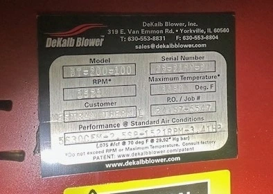 Item# M522 DeKalb Blowers “UNUSED” $5,750.00 USD