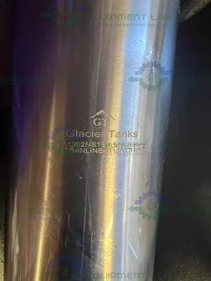 USED GLACIER TANKS STAINLESS STEEL INLINE FILTER HOUSING W/ 1.5" SANITARY FITTING