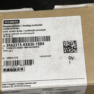 SIEMENS Reversing Contactor 3RA2315-8XB30-1BB4 Fast Shipping!