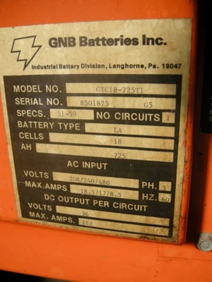 USED GNB GTC18-725T1