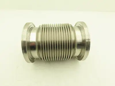 Pfeiffer 2FC-ISO-400-4 ISO-K Flexible Coupling Bellows 4"ID 7"Length 5"OD-Flange