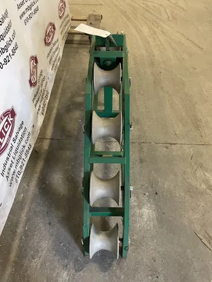 Greenlee 60″ Radius Right Angle Conveyor Sheave w/ 5” x 7” Wheels