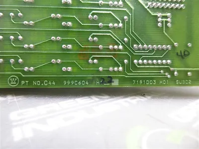 Westinghouse / Schindler 7191D03 H0106 Sub 02 Elevator Control Card 999C604 Used
