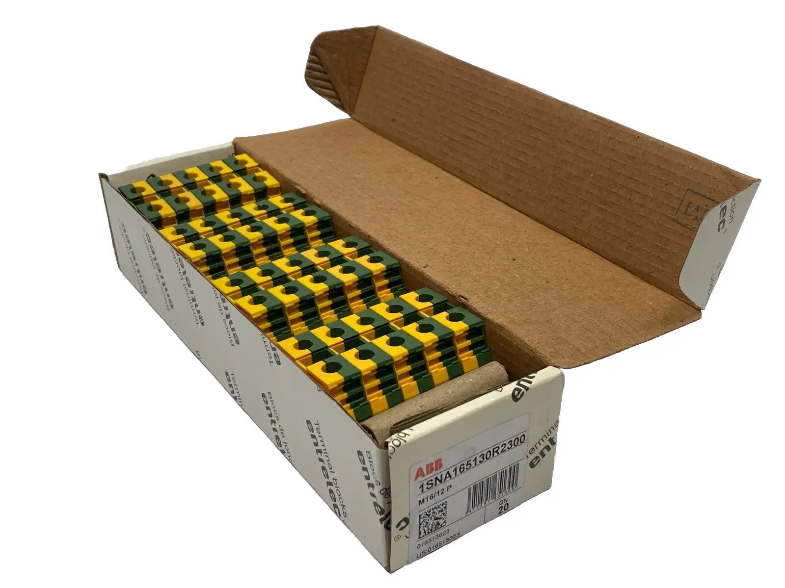 1SNA165130R2300 | ABB  Ground Terminal Block Green/Yellow M16/12.P LOT OF 20 - New Other