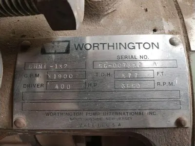 USED WORTHINGTON TYPE 6 HNI 132A