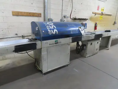 4" HIGH X 12" WIDE DIMTER OPTICUT MODEL #S50 CROSS-CUT AUTOMATIC WOOD SAW, NEW 2003: STOCK #22921
