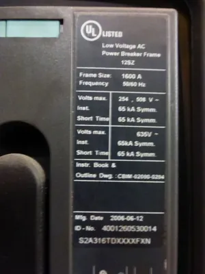 4000 Amp Siemens WL Switchgear, 7 Section, 4000/1600A Breakers,