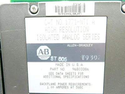 NEW ALLEN BRADLEY 1771-NT1 A HIGH RESOLUTION ISOLATED ANALOG MODULE 1771NT1A