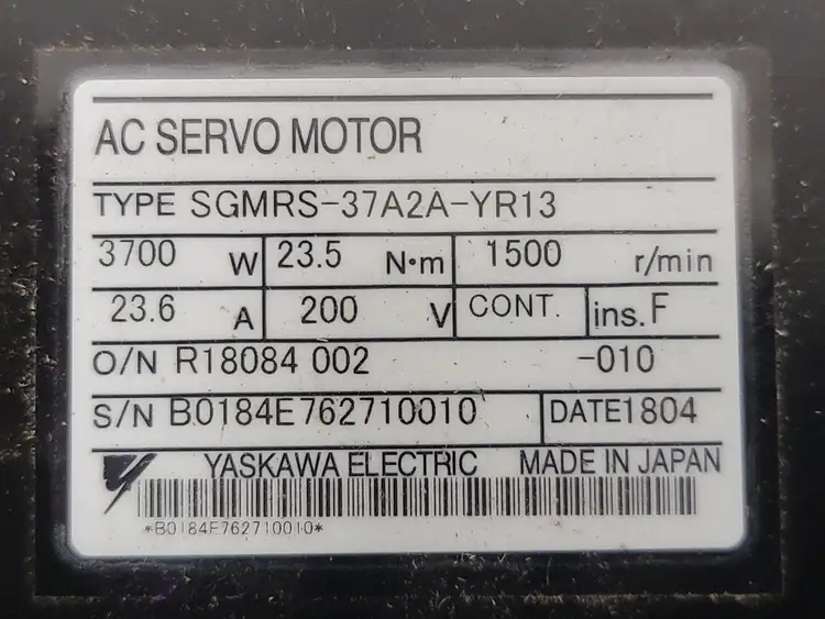 New | in-Stock YASKAWA SGMRS-37A2A-YR13 Motors (misc) British Columbia CA | Lenmark #247038