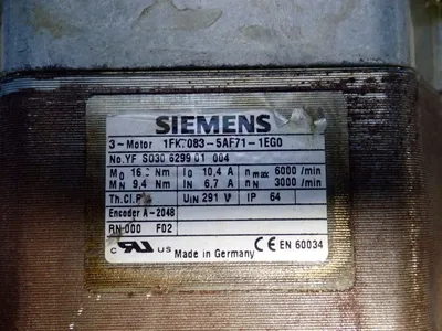 USED SIEMENS 1FK70835AF11EG0