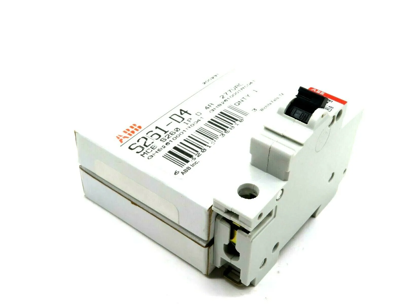 2 NEW ABB S261-D4 CIRCUIT BREAKER 4AMP 1POLE S261D4
