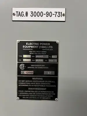 LV Double-Ended Unit Substation - 2 x 2000/3000kVA, 13.8kV Transformers w/ 600V MAGNUM DS Switchgear