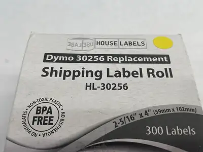 NEW HOUSE LABELS REPLACEMENT LABEL ROLL YELLOW 2-5/16" 300-LABELS