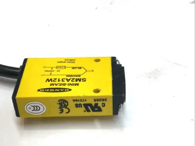 USED BANNER MINI-BEAM PHOTOELECTRIC SENSOR 24–240 VAC DIFFUSE 130MM