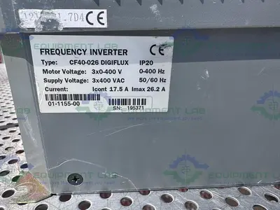 USED EMOTRON CF40-026 DIGIFLUX FREQUENCY INVERTER 0-400 HZ, 3X0-400 V