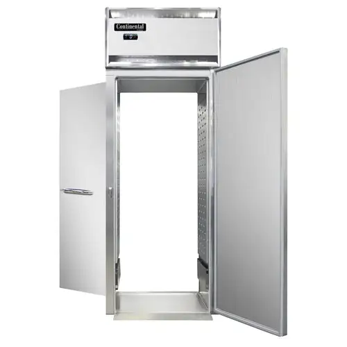 Continental D1FINSART 35 1/4" Designer Line One Section Roll Thru Freezer, (2) Right Hinge Solid Doors, 115/208-230v