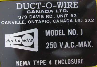 NEW DUCT-O-WIRE MODEL J CRANE PENDANT 6-BUTTON