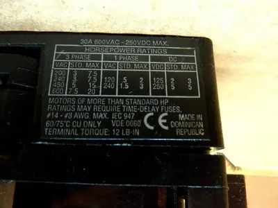 USED ALLEN BRADLEY 194R-NJ030P3 SER B