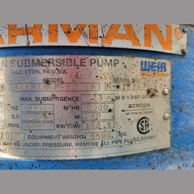USED 2012 WARMAN 440-186KW-1200