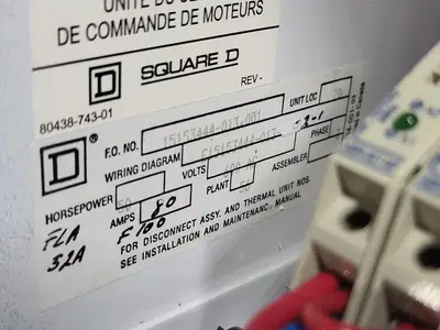 USED SQUARE D MODEL 6