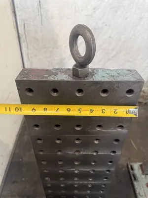 10" WIDE X 48" TALL X 20" DEEP DRILLED AND TAPPED ANGLE PLATE SET. STOCK # 0222726