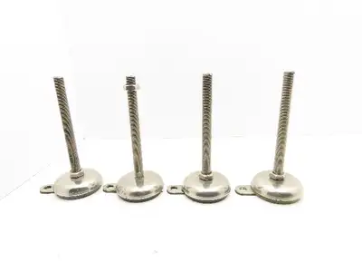 Rubber Bottom Machine Leveling Feet 3/4" Thread 7-1/2" Adjustable Set of 4