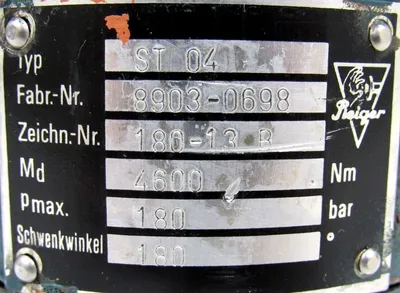 NEW REIGER ST-04 HYDRAULIC MOTOR 8903-0698 180-13-B