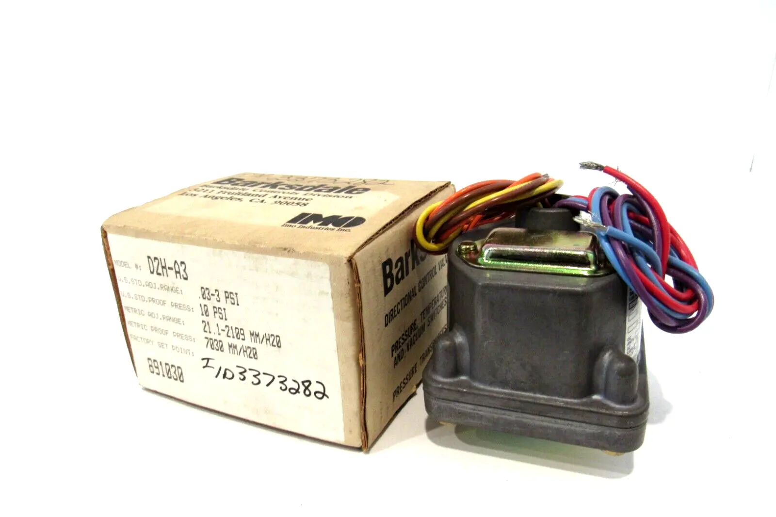 NEW BARKSDALE D2H-A3 PRESSURE SWITCH D2HA3