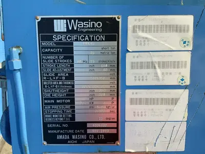 Used WASINO ENGINEERING PUX45 O.B.I. Presses Ohio US | HGR 24 #1335348