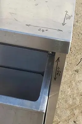 Working S.S Table W/ Bin
