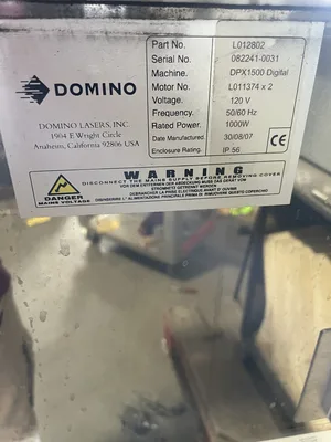 Domino L012802 DPX1500 Laser Marking Fume Extractor with S300+ Scriber