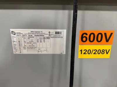 150 KVA 600V to 208Y/120V Isolation Transformer