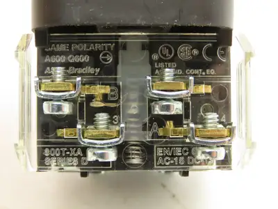 Allen Bradley 800T-PB16B Illuminated Push Button Momentary Blue 120VAC 30mm