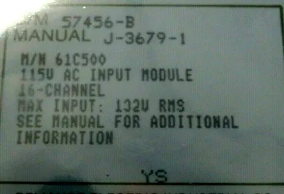 NEW SEALED RELIANCE ELECTRIC 61C500 INPUT MODULE 115V