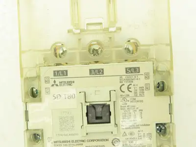 Mitsubishi SD-T80 Motor Starter Contactor 3Ph 50Hp 600V 100A 24VDC Coil