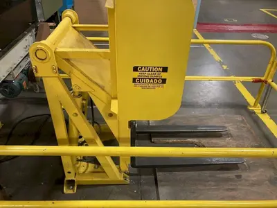 48" HYDRAULIC PALLET INVERTER / FLIPPER / UPENDER MACHINE: STOCK #22798
