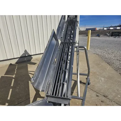 Used Stainless Steel Incline Screw Auger Conveyor 9" x 11'