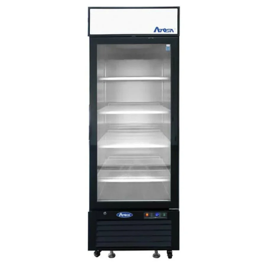New | in-Stock Atosa New Atosa MCF8720GR Bottom Mount (1) Glass Door Merchandiser Freezer 19.39 Cu Ft - Black Display Freezers Illinois US | Falcon Restaurant Supply #1375467