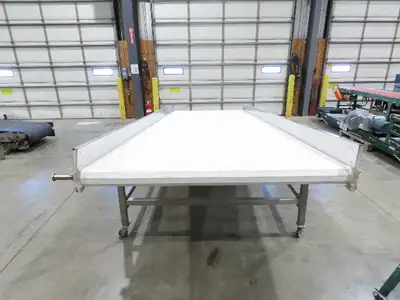 70"x 16' 9" Stainless Portable Incline Conveyor Mattop Belt Food Grade *No Drive