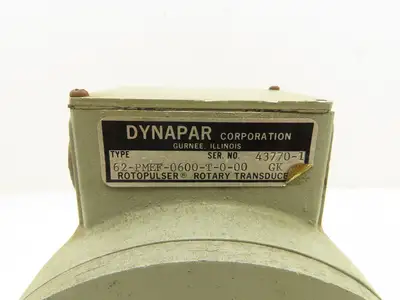 Dynapar 62-PMEF-0600-T-0-00 Rotopulser Rotary Transducer Encoder