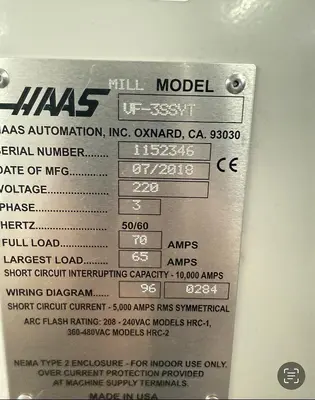2018 HAAS VF-3SSYT Vertical Machining Centers | Norcal Machinery (3)
