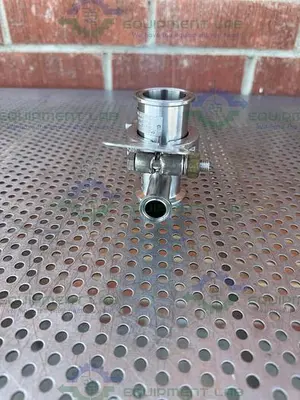 USED BS&B FR-C SAFETY HEAD 1" FITTING W/ 45 PSIG RUPTURE DISC,  3/4" TEE FITTING