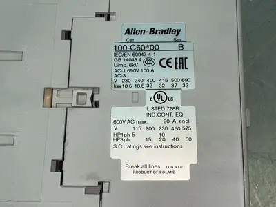 Used ALLENBRADLEY 100S / 100C60*00 PLC Contactors Ohio US | HGR 24 #1518401