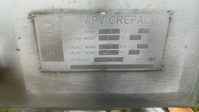 Used APV 75 HP Pasteurizers New Jersey US | Perry Equipment #119433